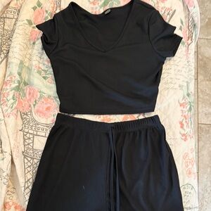 SHEIN Black Two-Piece Set